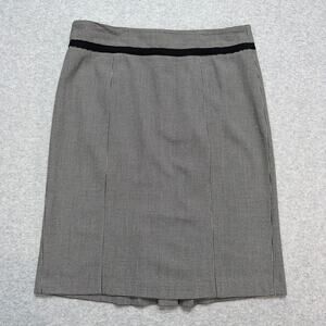 Grace Elements Pencil Skirt Womens 14 Black White Houndstooth Pleated Academia